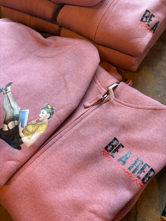 Smutties Zip-up Hoodie Dusty Pink
